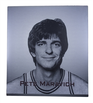 Pete Maravich 25x28 Enshrinement Portrait Formerly  Displayed In Naismith Basketball Hall of Fame (Naismith HOF LOA)- Includes Optional Presentation Lightbox